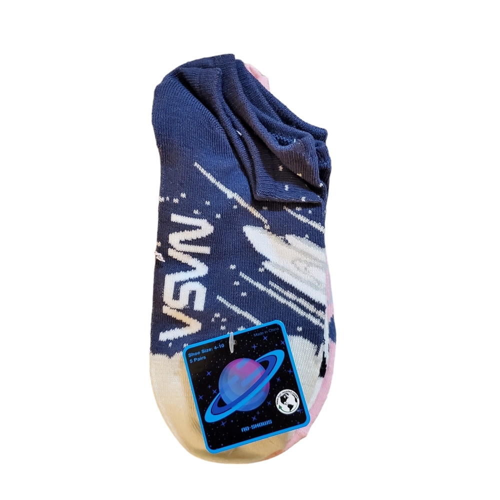 Nasa Moon Socks No Show 5‎ Pairs